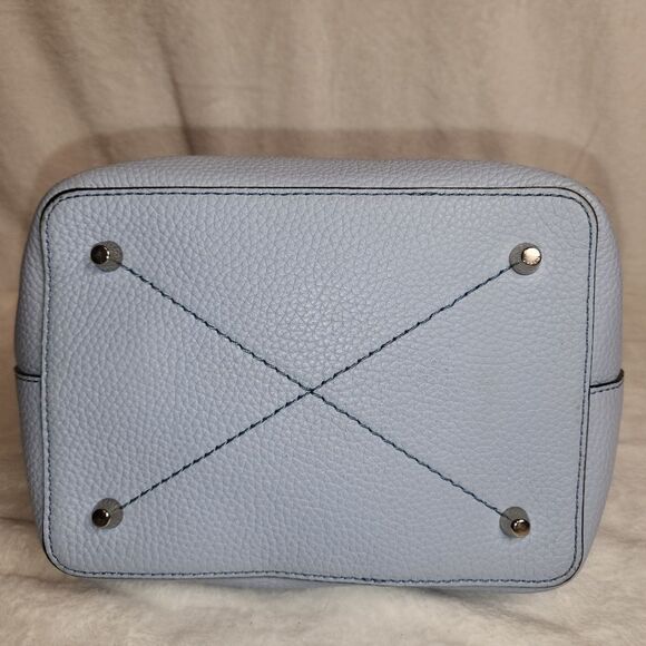 Marc Jacobs Gotham Pebble Leather Adjustable Crossbody Bucket Bag, Sky Blue - Picture 5 of 6